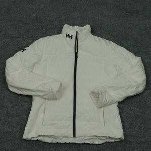 Helly Hansen Jacket Women Extra Small White Primaloft Insulated Puffer Full Zip